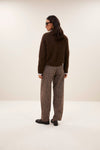 By-Bar Lew Cheetah Chocolat Pants Damen High Waist Hose braun