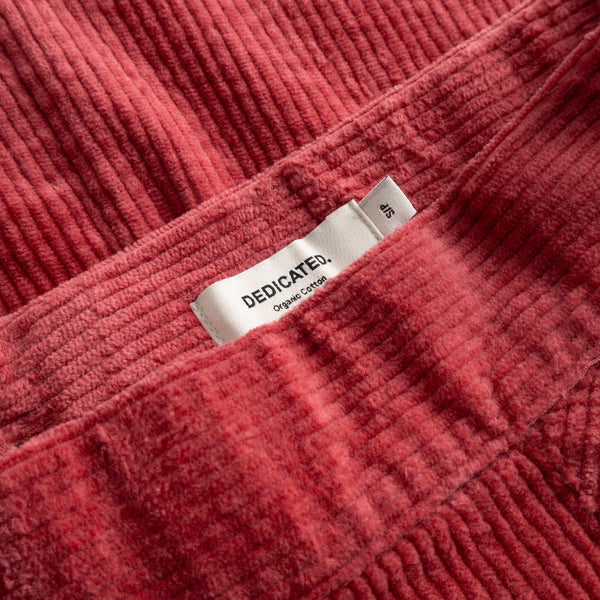 Dedicated Majorna Corduroy Skirt Holly Red Damen Minirock rot
