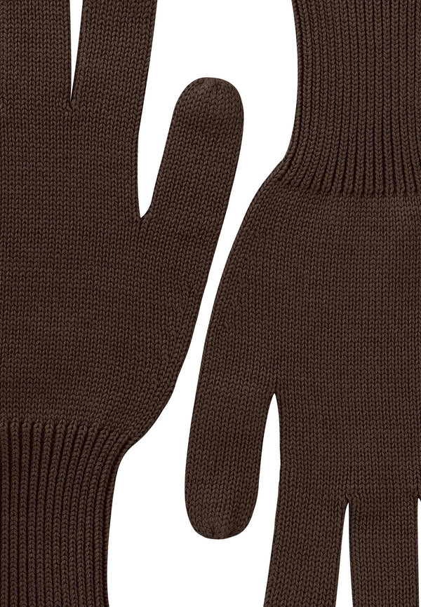 MELA Unisex Strick Handschuhe RISHI Dunkelbraun