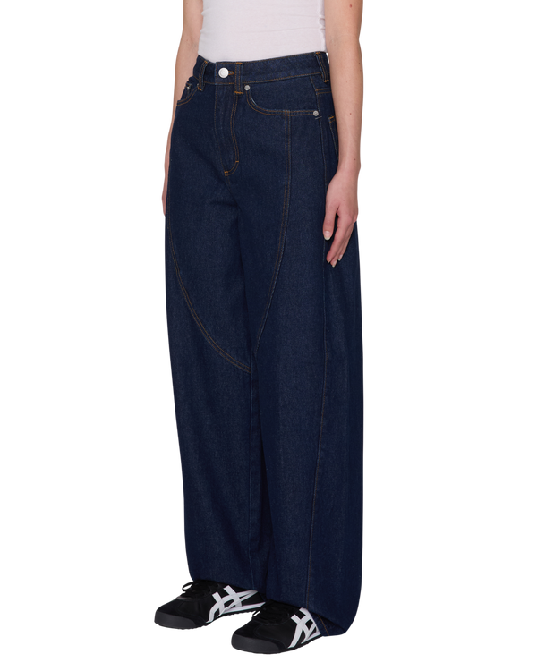 Obey Nana Denim Rinse Indigo Damen Baggy Jeans blau
