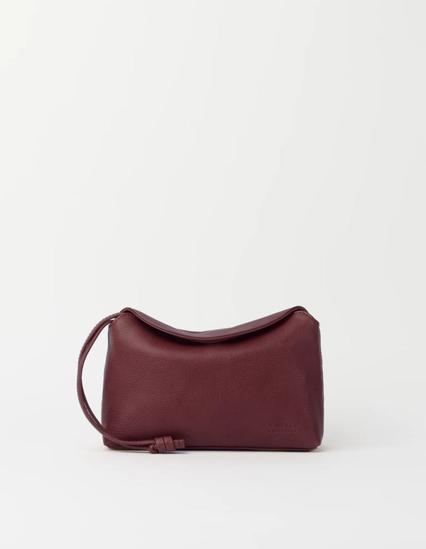O MY BAG Sienna Mini Dark Cherry Soft Grain Leather Handtasche Leder kirschrot