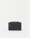 O MY BAG Harmonica Wallet Universe Blue Soft Grain Leather Portemonnaie Geldbörse blau