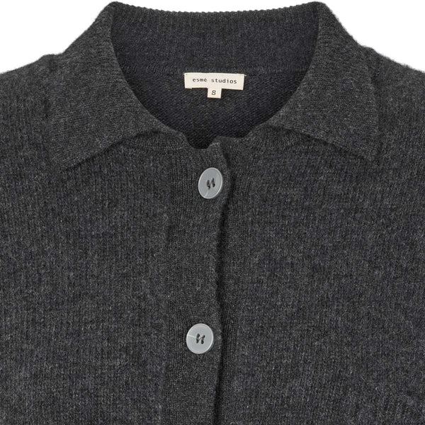 Esmé Iwona Polo Knit GOTS Damen Pullover grau