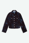 Kings Of Indigo Iwashiro Fudge Larissa Flock Damenjacke Denim braun