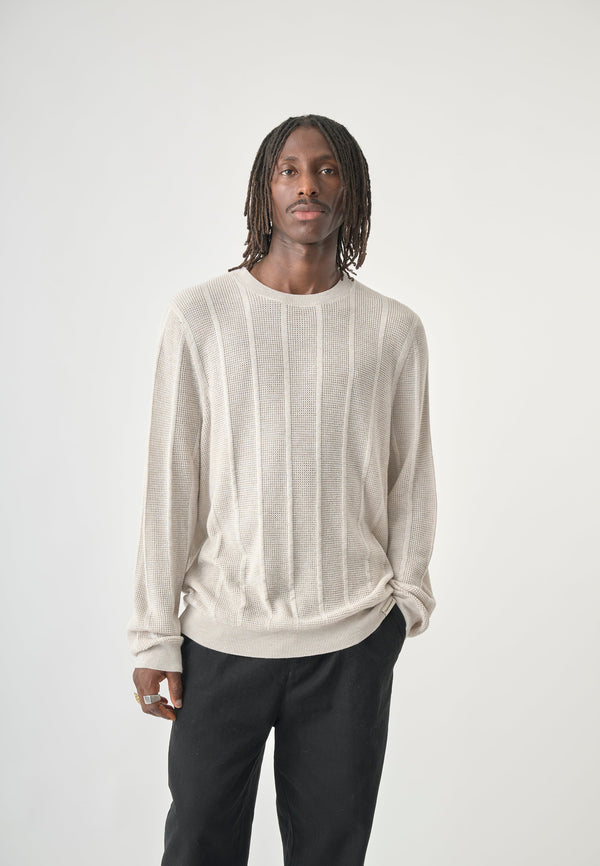 Cleptomanicx Parchment Chaser Sweater Herren creme