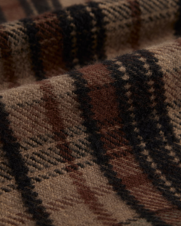 Portuguese Flannel Stalia Oversized Brown Hemd Herren kariert braun