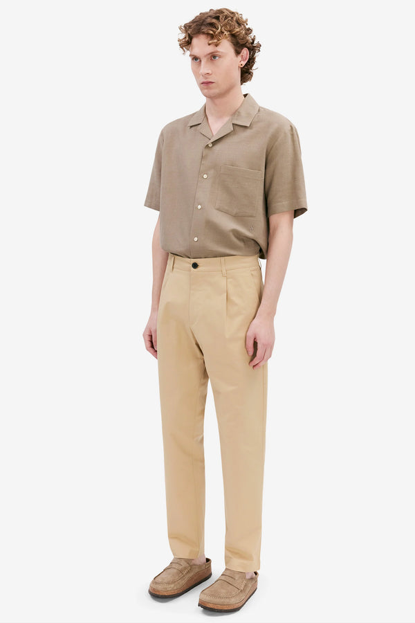 Elvine Arnason Khaki Light Cotton Lyocell Hose Herren beige