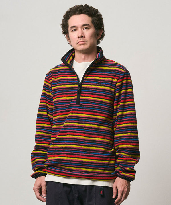 Gramicci Thermal Fleece Pullover Multi Stripe Herren Quarter Zip multi