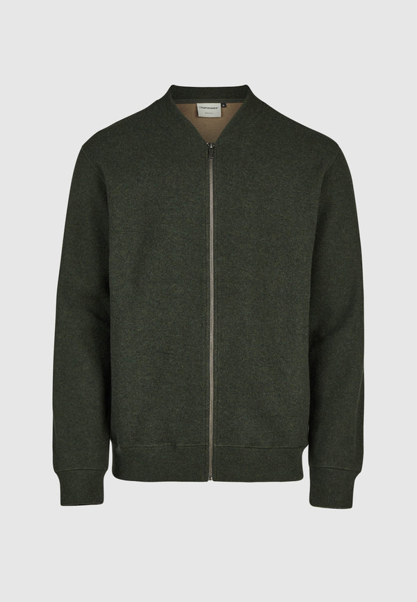 Cleptomanicx Notch Cruise Trainer Thyme Zipjacke Herren dunkelgrün