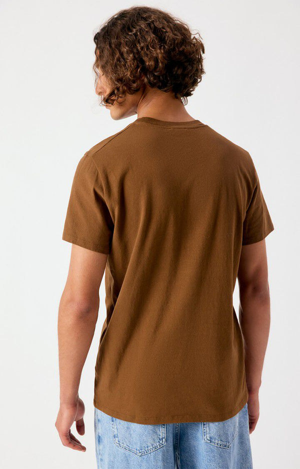 American Vintage Ykobow Herren-T-Shirt Moka Braun – Ansicht 2
