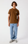 American Vintage Ykobow Herren-T-Shirt Moka Braun – Ansicht 4