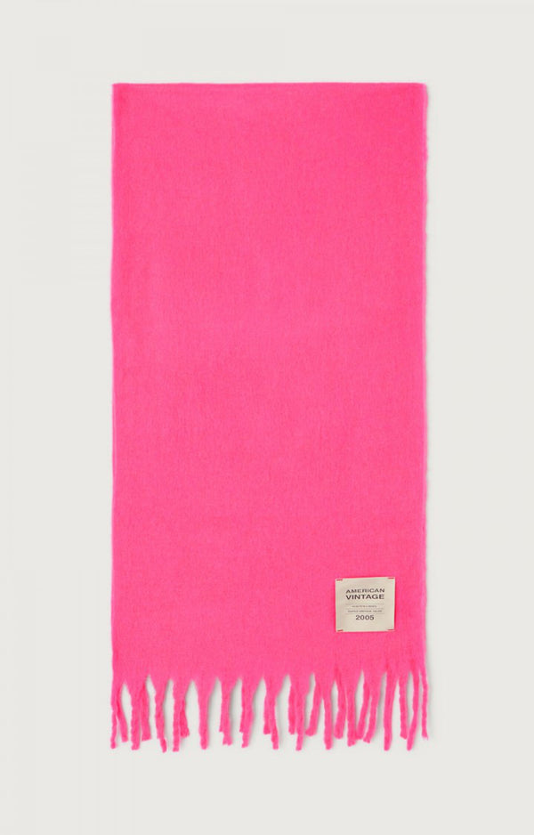 American Vintage Zinaco Schal Fluorescent Pink Logo