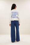 By-Bar Grey Melee Lili Amor Sweater Pullover Damen hellgrau