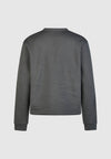 Cleptomanicx Double Crewneck Asphalt Pullover Herren grau