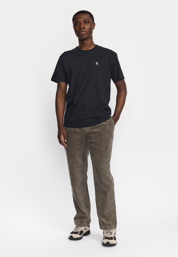 Revolution Croquet Black Melange Application T-Shirt Herren schwarz