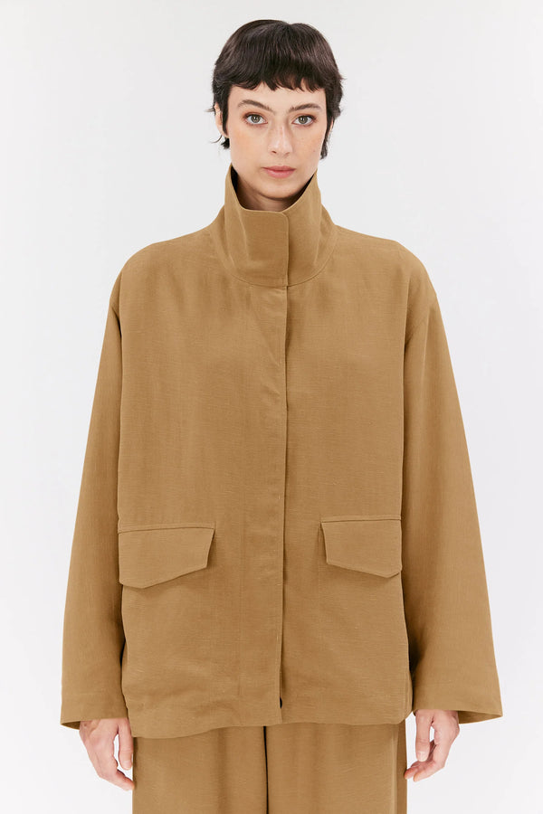 Elvine Majlis Utility Jacket Damen Jacke Paperbag beige