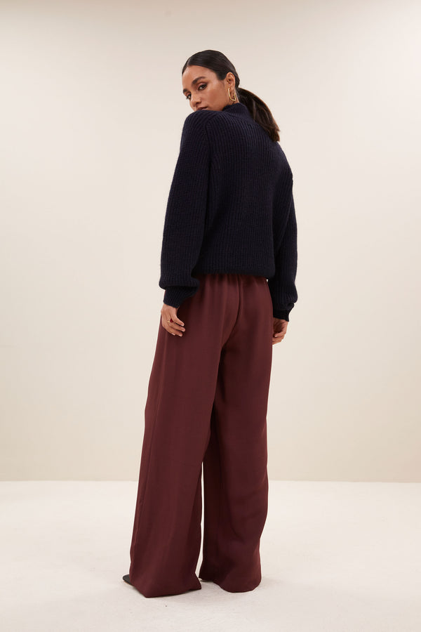 By-Bar Belle Pullover Midnight Damen Alpaka Wolle dunkelblau