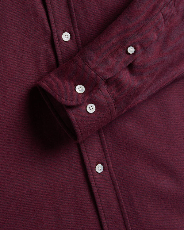Portuguese Flannel Teca Shirt Bordeaux Herren Hemd rot