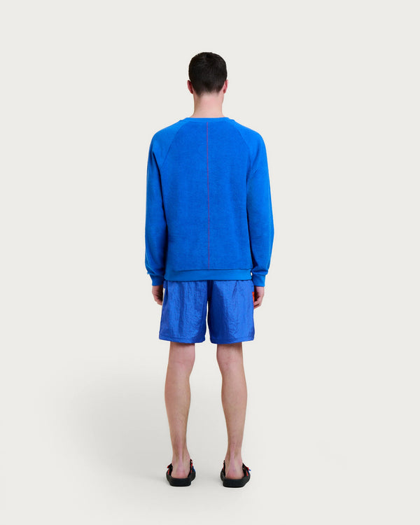 Homecore Aquae Cobalt Blue Frottee Sweatshirt Herren Blau