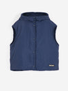 Bobo Choses Reversible Nylon Vest Navy Blue Damen Weste Sherpa blau