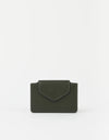 O MY BAG Harmonica Wallet Moss Soft Grain Leather Portemonnaie Geldbörse grün
