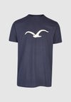 Cleptomanicx Sky Captain Basic Möwe T-Shirt Herren dunkelblau