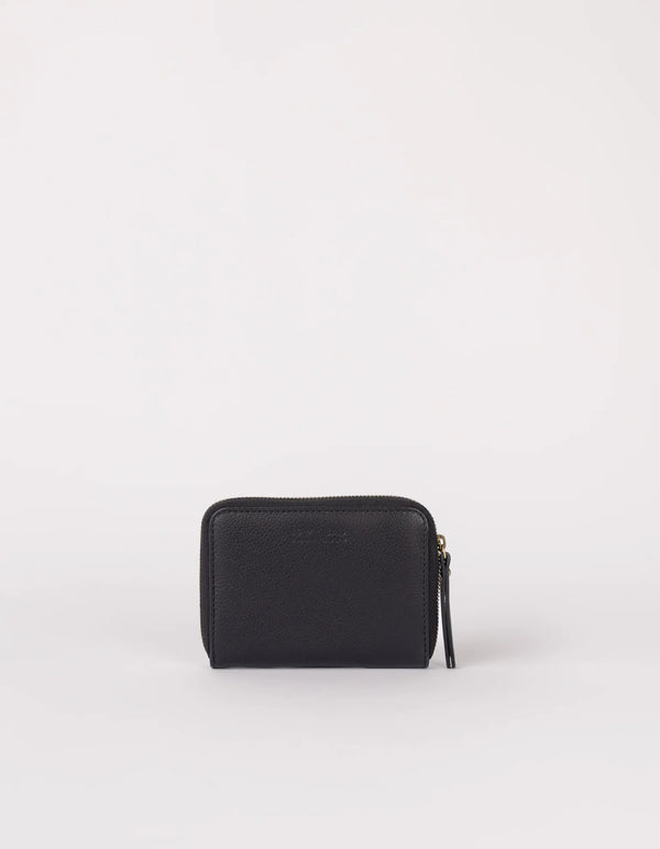 O MY BAG Robbie Wallet Soft Grain Leather Black Schwarz