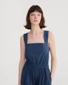 Bobo Choses Textured Cotton Strap Overall Einteiler Damen dunkelblau