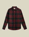 Portuguese Flannel Bravio Checkered Flannel Shirt Herren Hemd kariert rot