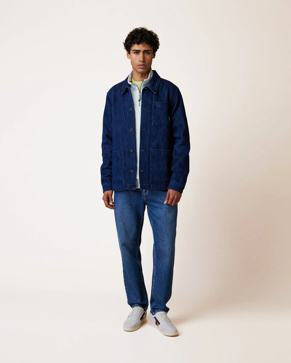 Faguo Lorge Denim Jacke Blau Herren Bio-Baumwolle blau