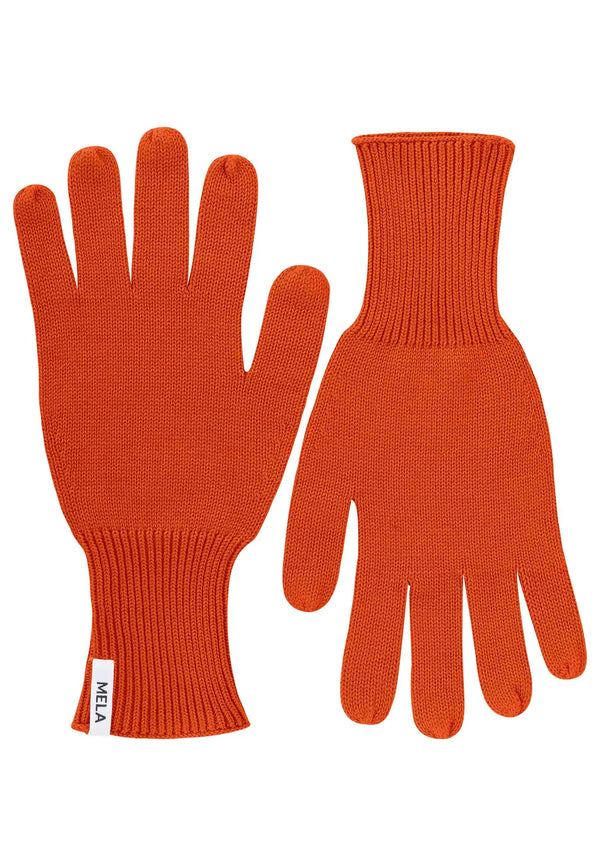 MELA Unisex Strick Handschuhe RISHI Orange Brick