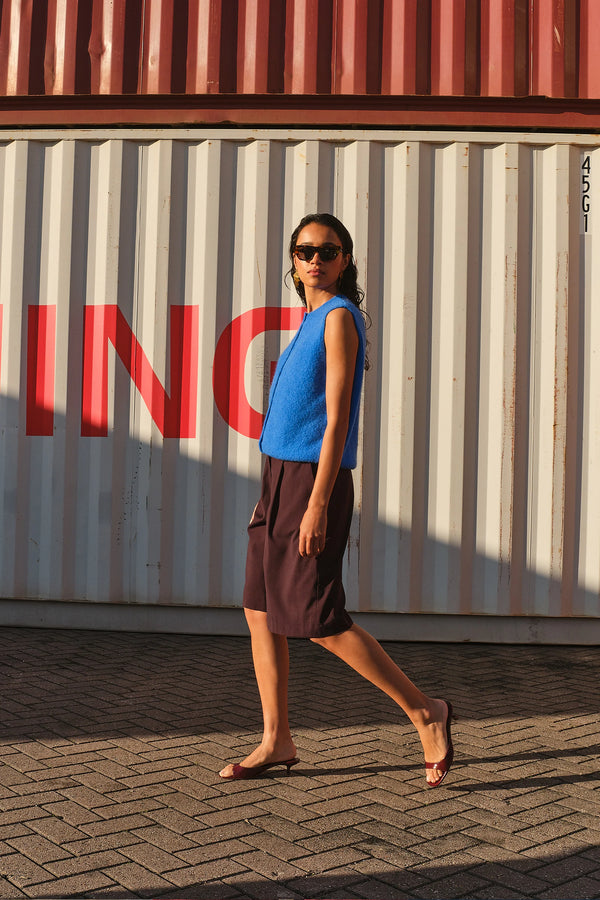 By-Bar Dark Wine Finn Bermuda Shorts Damen dunkelrot