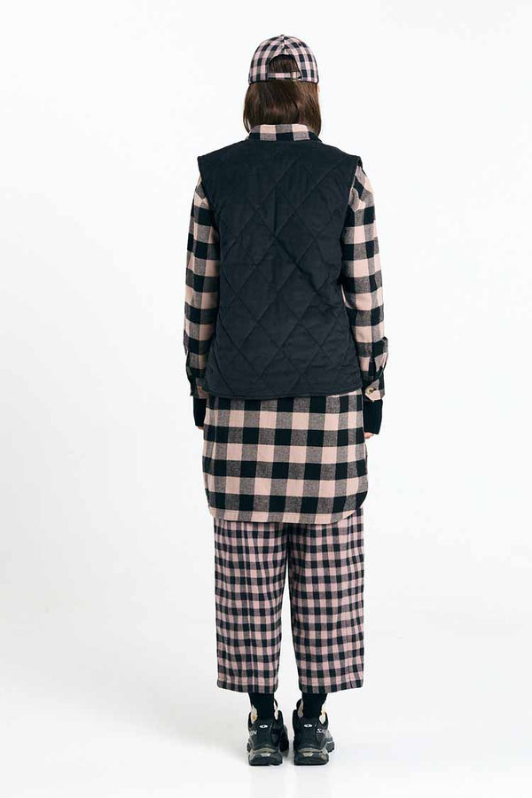 Suite13Lab Meda Vest Black Damen Steppweste Baumwolle schwarz