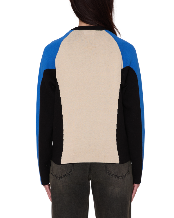 Obey Angie Crew Sweater Damen Colorblock Pullover cream multi