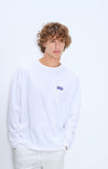 American Vintage Gixy Blanc Longsleeve Oversized Langarm-Shirt Herren Weiß