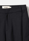 Elvine Admira Pants Black Melange Damen Bundfaltenhose schwarz