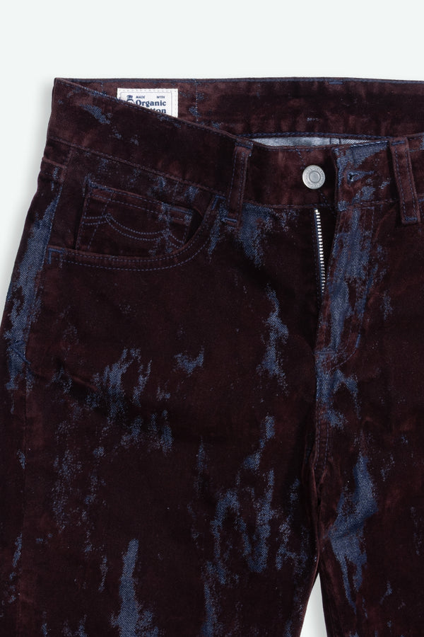 Kings Of Indigo Teruko Fudge Larissa Flock Damen Flared Hose braun