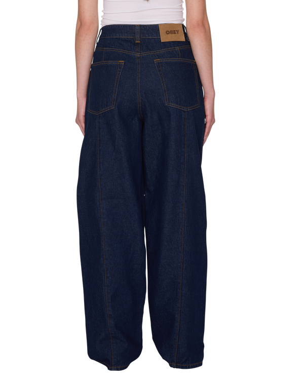 Obey Nana Denim Rinse Indigo Damen Baggy Jeans blau