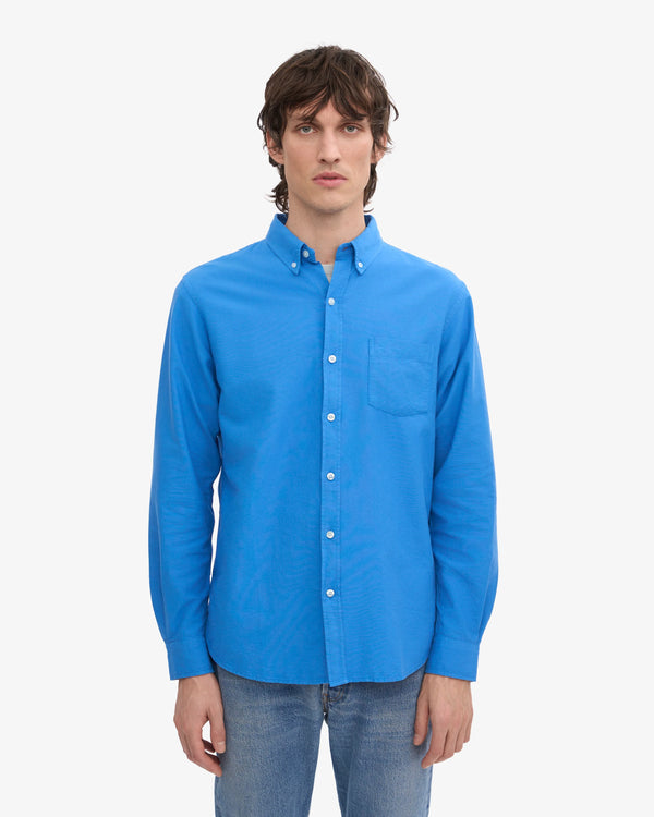 Colorful Standard Pacific Blue Organic Button-Down Shirt Hemd Herren blau