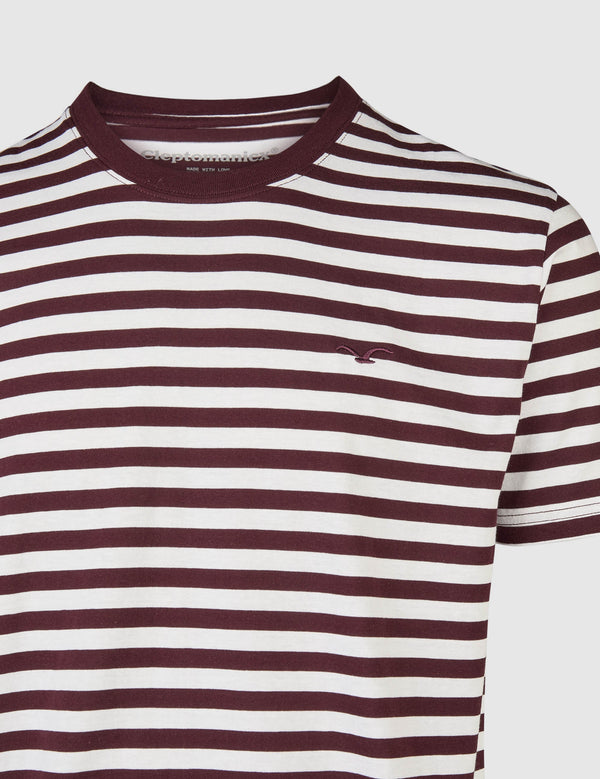 Cleptomanicx Ligull Winetasting Stripe Tee T-Shirt Herren gestreift