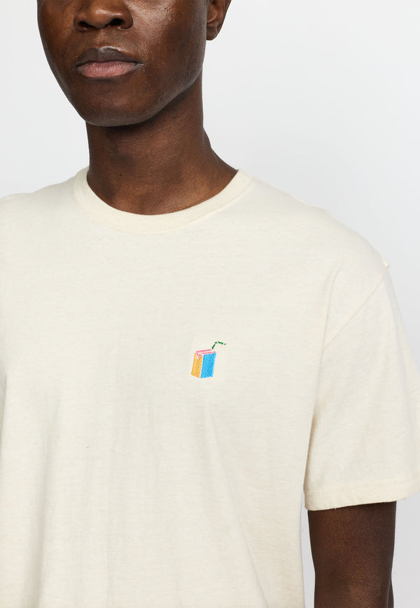 Revolution Trinkpäckchen Offwhite Melange Application T-Shirt Herren cremeweiss