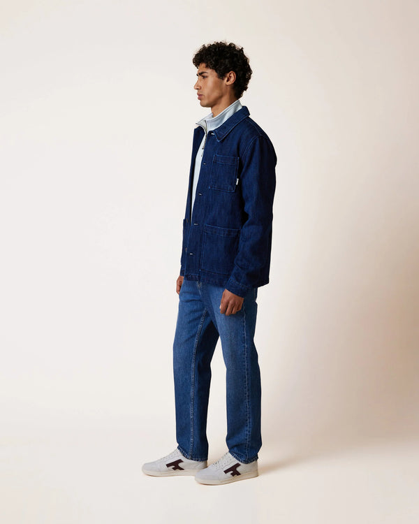 Faguo Lorge Denim Jacke Blau Herren Bio-Baumwolle blau