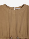 Bobo Choses Poplin Elastic Waist Dress Khaki Damen Maxi Kleis khaki