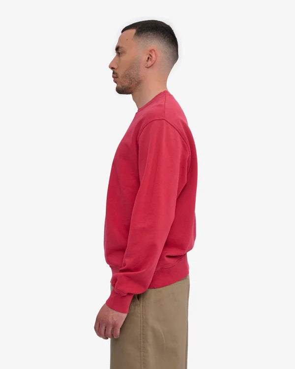 Colorful Standard Classic Organic Crew Sweatshirt Faded Red Unisex rot