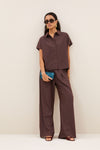 By-Bar Barley Tan Stripe Blouse Damen Bluse braun