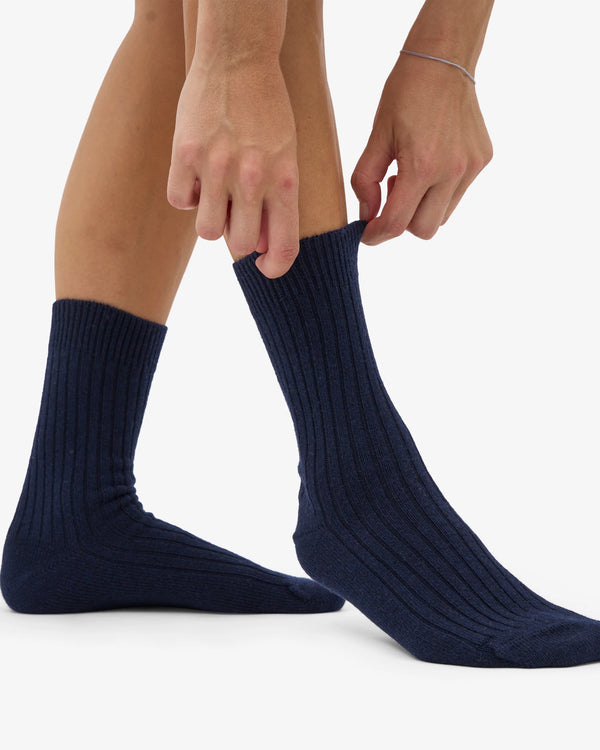Colorful Standard Merino Wool Blend Socke - Navy Blue