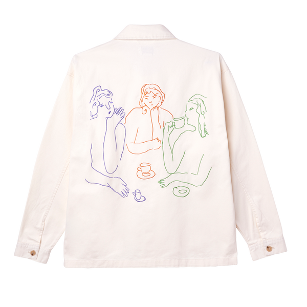 Obey Afternoon Shirt Jacket unisex Twill Jacke natural white