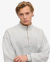 Colorful Standard Organic Quarter Zip Faded Grey unisex hellgrau