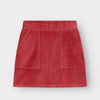 Dedicated Majorna Corduroy Skirt Holly Red Damen Minirock rot
