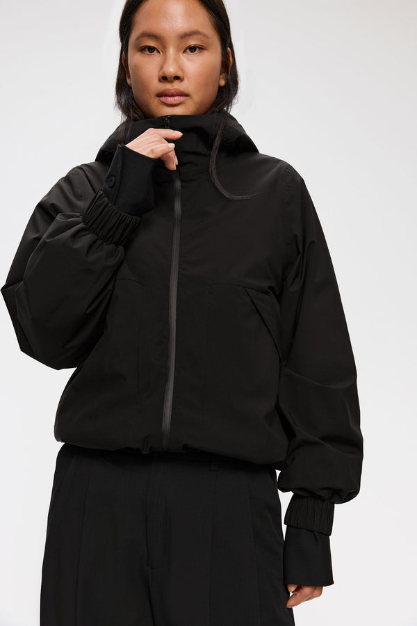 Elvine Disa Black Damen Wasserdichte Jacke Kapuze schwarz